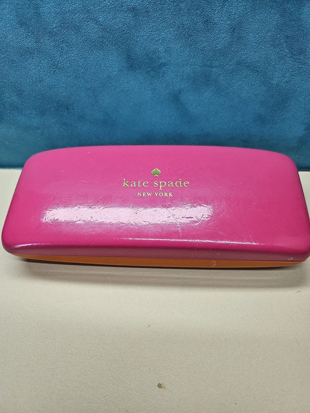Kate Spade Pink and Orange Hard Sunglasses Case